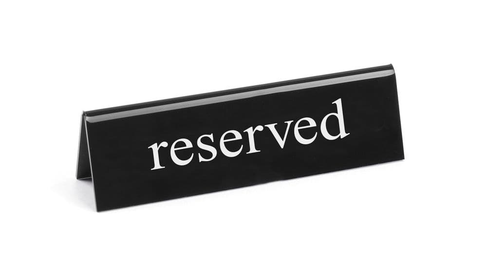 Foglalt Tábla - reserved - 130x30x(H)38mm