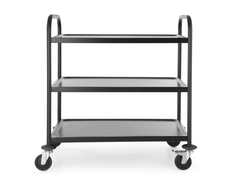 Mattfekete kocsi felszolgálása - 905x585x(H)945mm