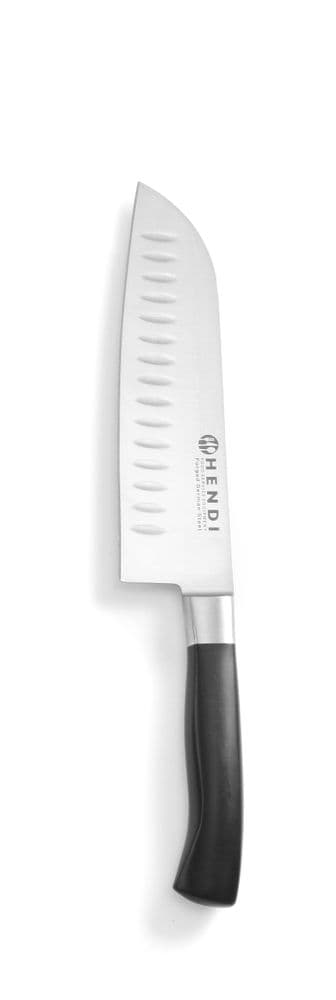 Santoku kés - Profi Termékcsalád - Granton bemetszések - Fekete - (L)310mm