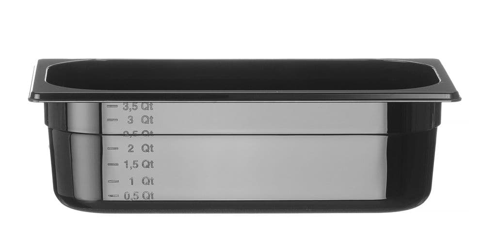GN edény 1/3 - Profi Termékcsalád - GN 1/3 - 4L - Fekete - 325x176x(H)100mm