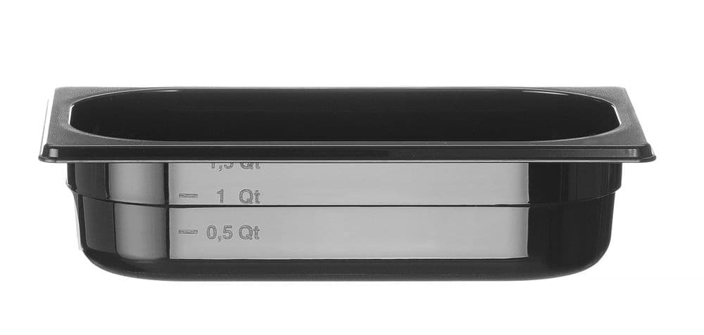 GN edény 1/4 - Profi Termékcsalád - GN 1/4 - 1,8L - Fekete - 265x162x(H)65mm