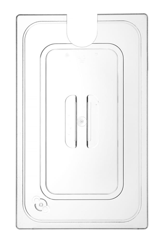 GN tető - kivágással a sous vide merülőrúd számára - GN 1/1 - Átlátszó - 530x325mm