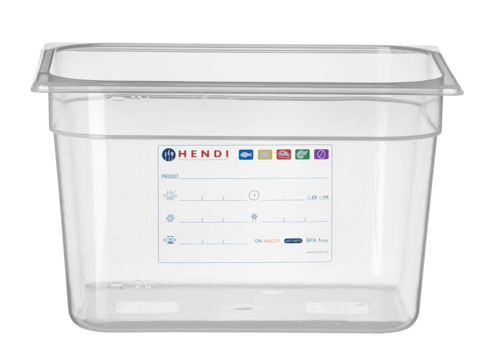 GN edény 1/2 - GN 1/2 - 12,5L - Átlátszó - 325x265x(H)200mm