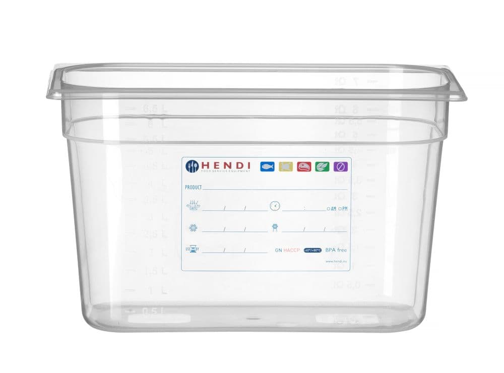 GN edény 1/3 - GN 1/3 - 7,8L - Átlátszó - 325x176x(H)200mm