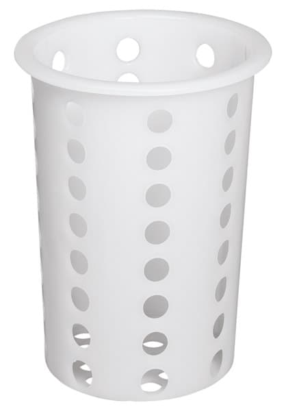Evőeszköz kosár fehér átm. 9,7 cm, m: 13,7 cm