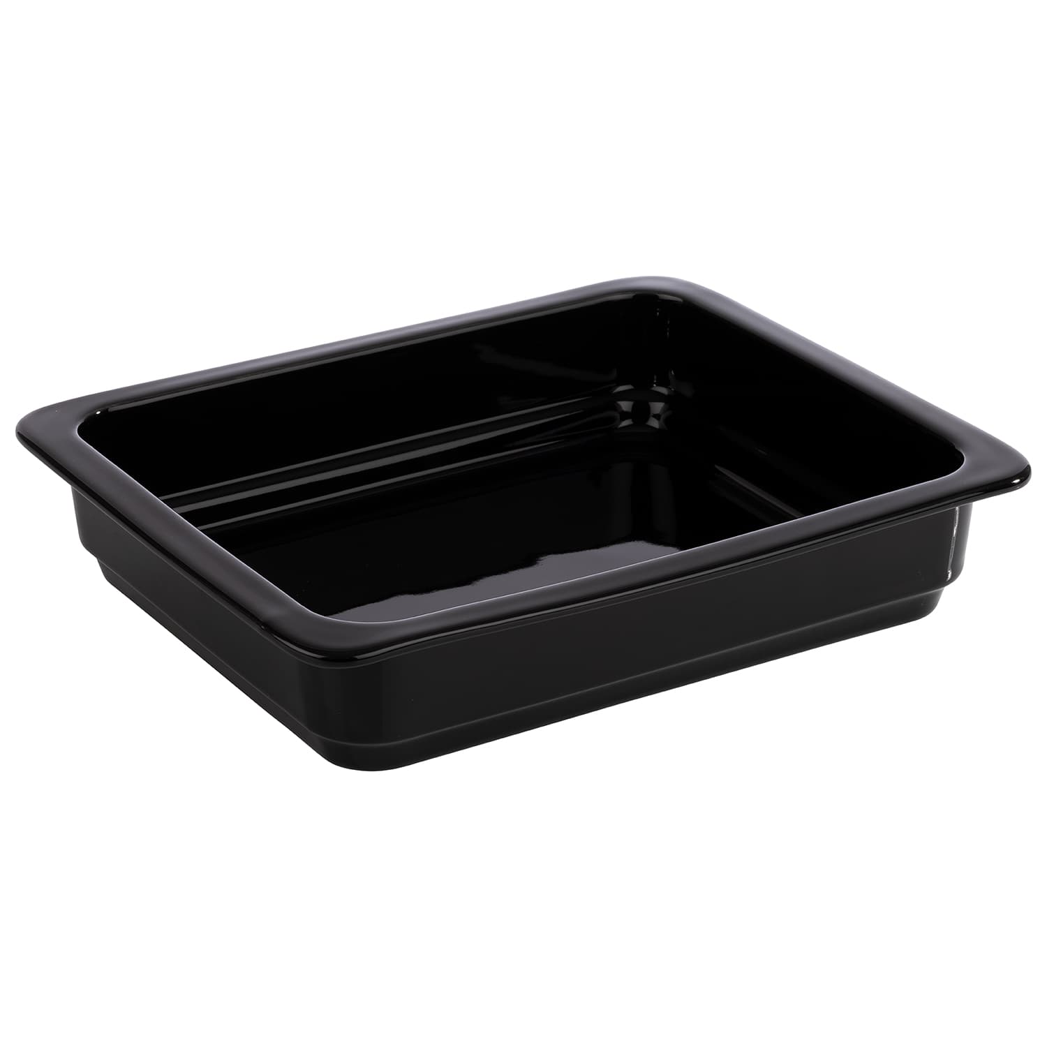 GN 1/2 container fekete 32,5 x 26,5 cm, m: 6 cm