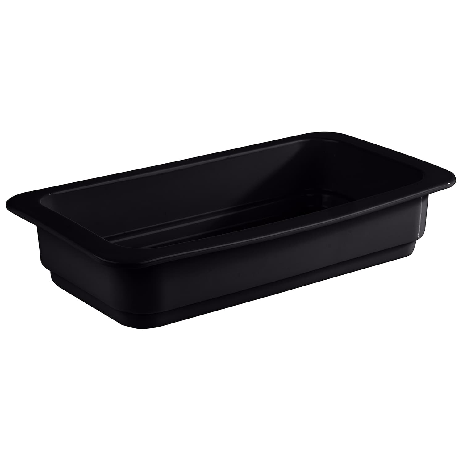 GN 1/3 container fekete 32,5 x 17,6 cm, m: 6 cm
