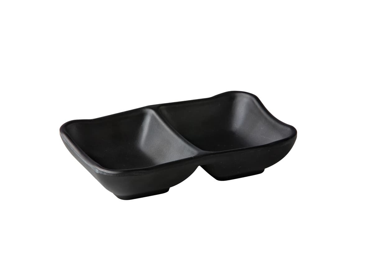 Tál zen 2 compartments fekete 13 x 8,5 x 3 cm