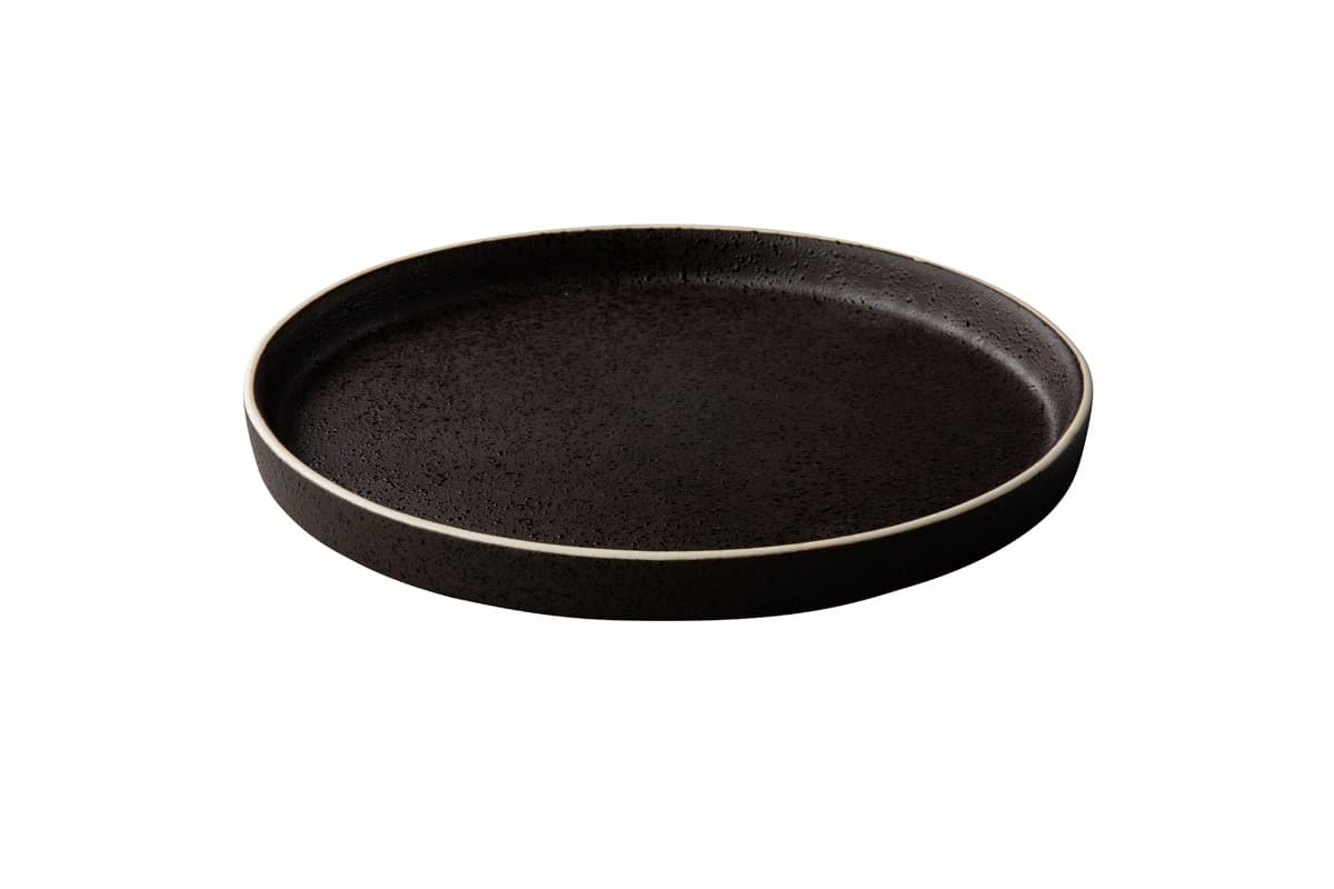 Bristol fekete reversible tányér 17cm magasított peremmel - NOTE: Q RAW LOGO