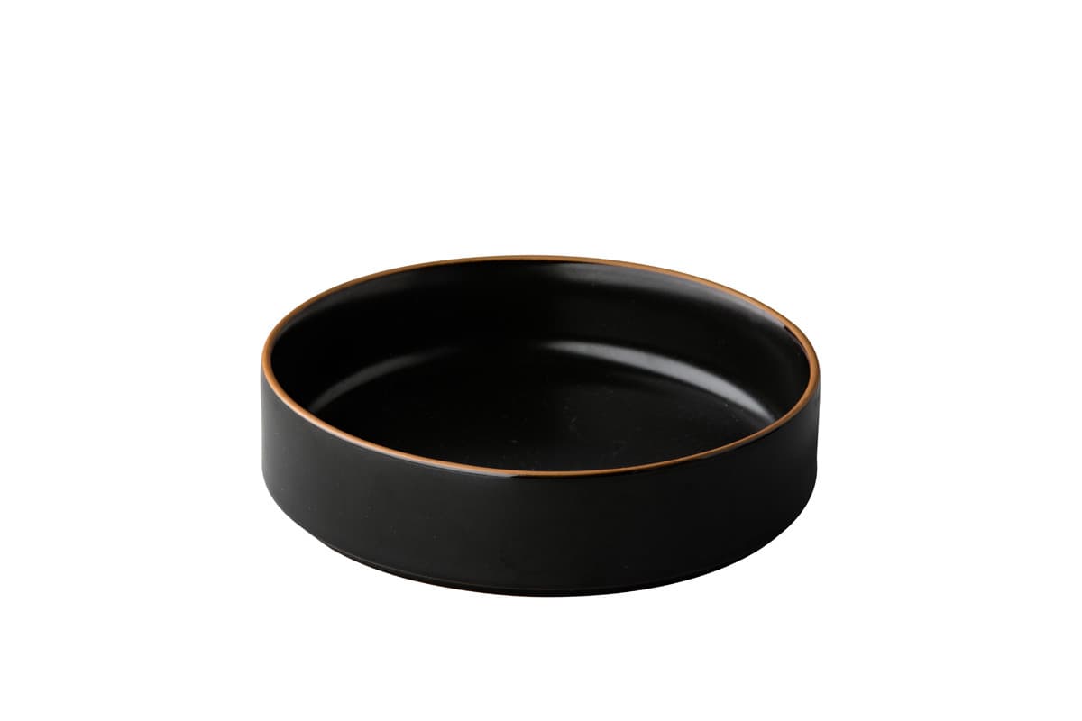 Tányér magas Japan fekete 15cm