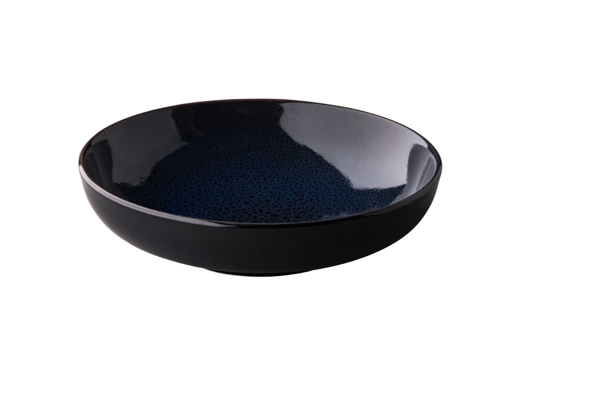 Mélytányér Speckle reaktív glaze kék 22cm