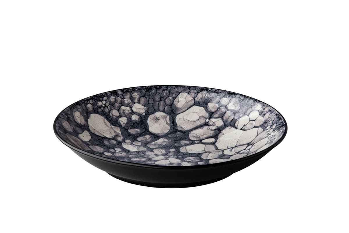 Mélytányér Bubble fekete 25,5 cm