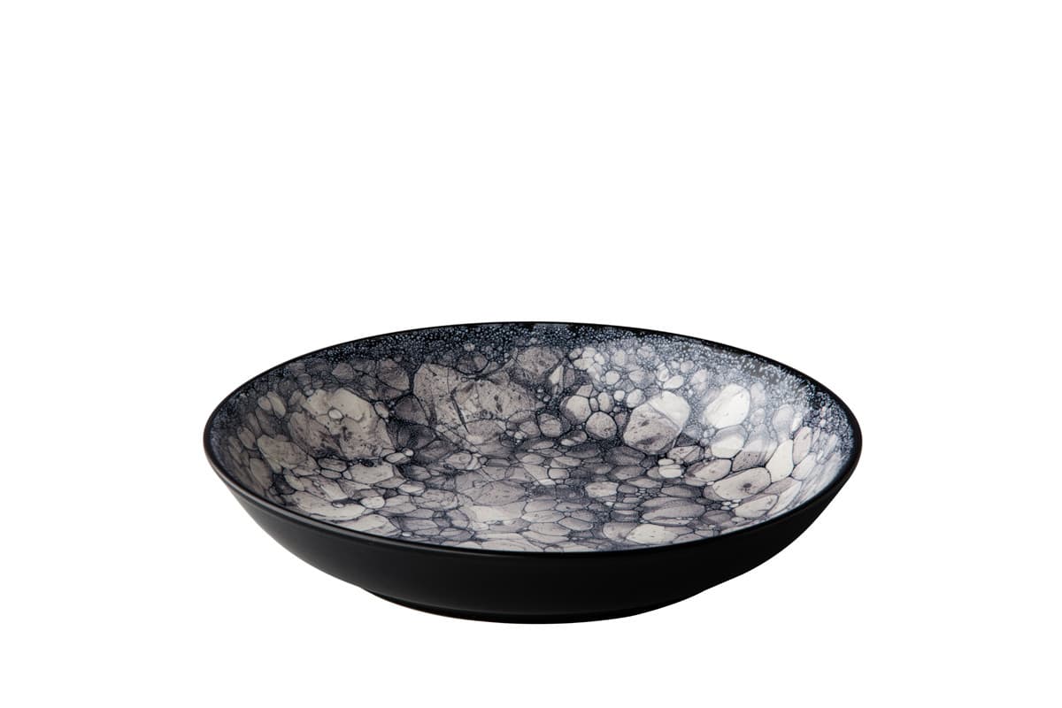 Mélytányér Bubble fekete 21 cm