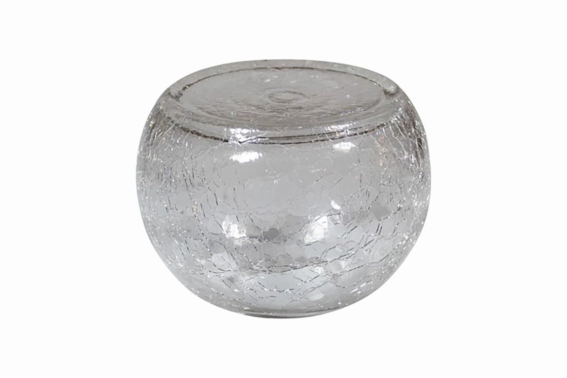 Studio Raw Crackled Glass gömb tálaló átlátszó 13,5 x 10 cm