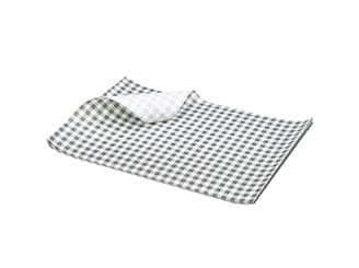 Zsírálló papír fekete gingham 25 x 20 cm 500db