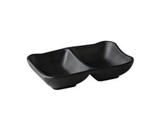Tál zen 2 compartments fekete 13 x 8,5 x 3 cm